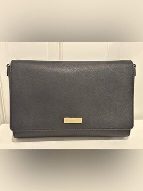 kate spade Black Textured Leather Crossbody Bag